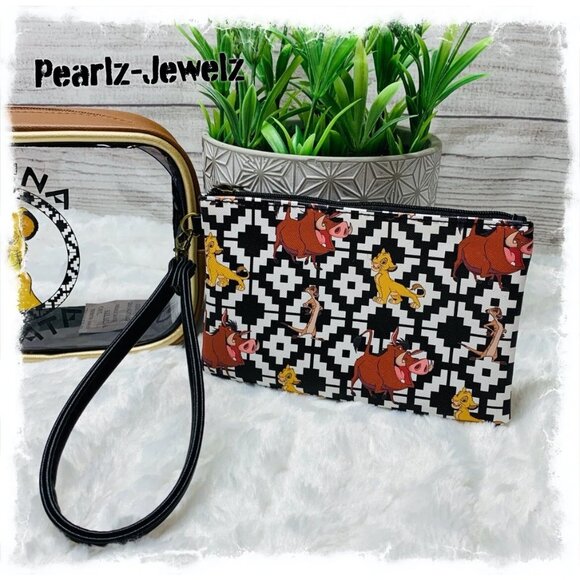 Loungefly Disney Lion King Simba Hakuna Matata MakeUp Cosmetic Bag 3 pc set-NEW - Picture 6 of 11